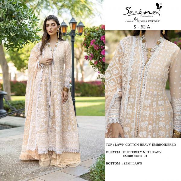 Serene S 62 Embroidery Cotton Pakistani Salwar Suits Collection